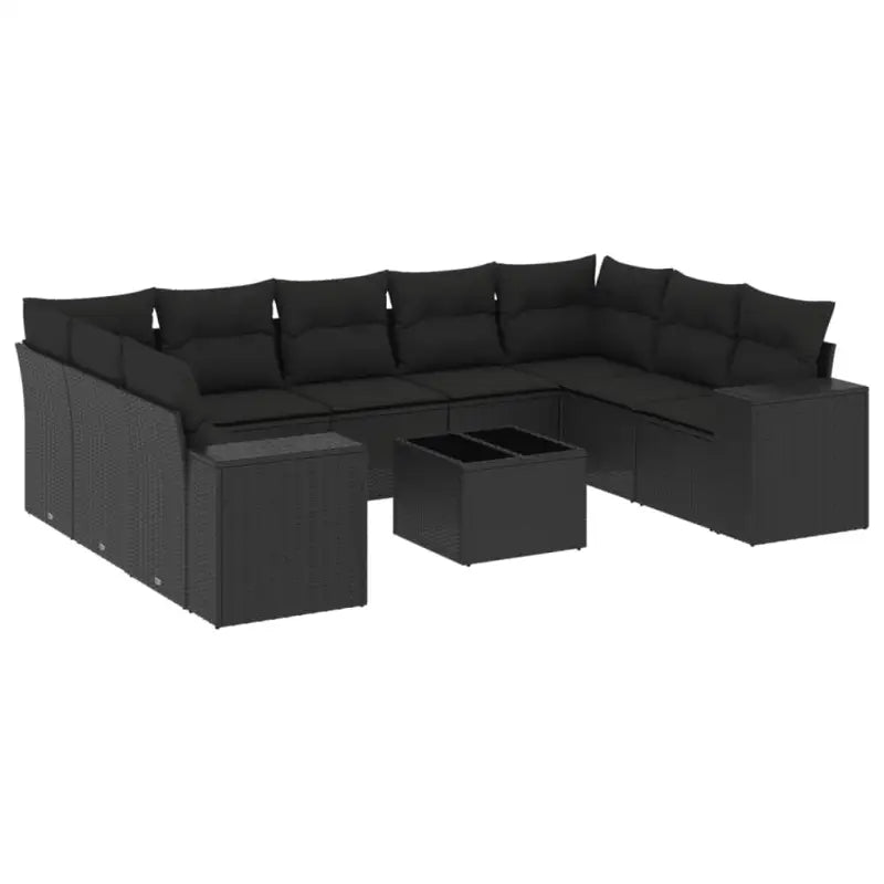 Zwarte tuinset met gepoedercoat staal en comfortabele afmetingen - Tuinsets