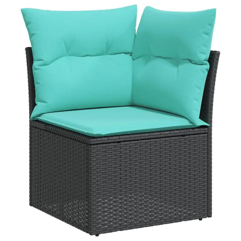 Zwarte tuinset met gepoedercoat staal en comfortabele afmetingen zitting - Tuinsets