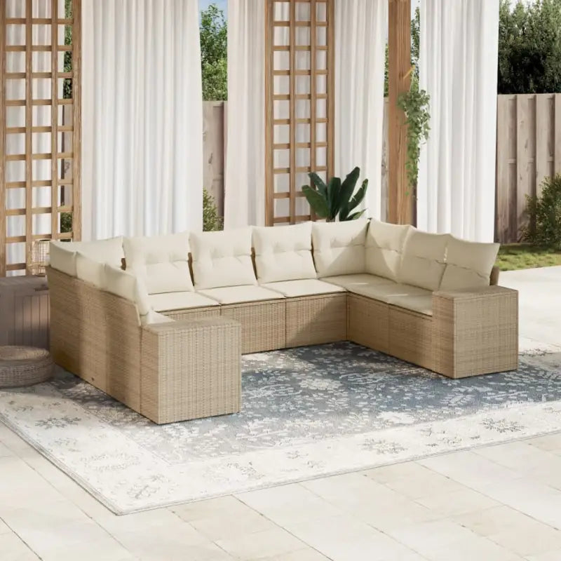 Zwarte tuinset met gepoedercoat staal en comfortabele afmetingen - beige en crèmekleurig / Zonder tafel - Tuinsets