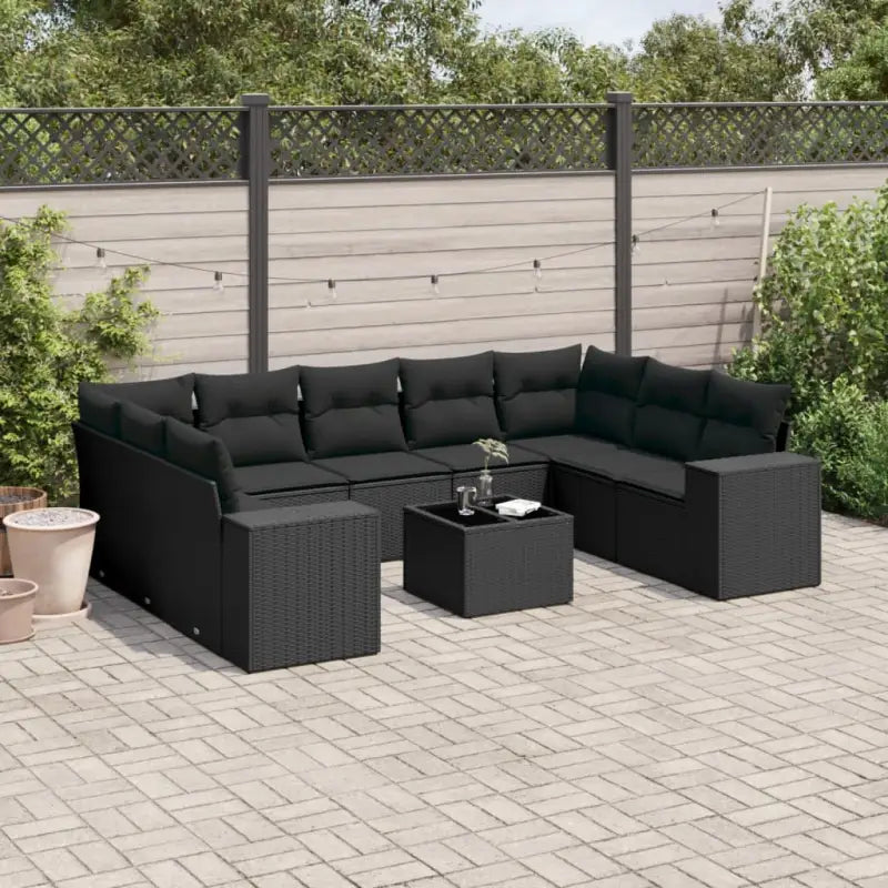 Zwarte tuinset met gepoedercoat staal en comfortabele afmetingen - Tuinsets