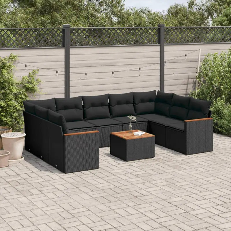Zwarte tuinset met gepoedercoat staal en waterdichte tas voor buitengebruik - Zwart / Met tafel - Tuinsets