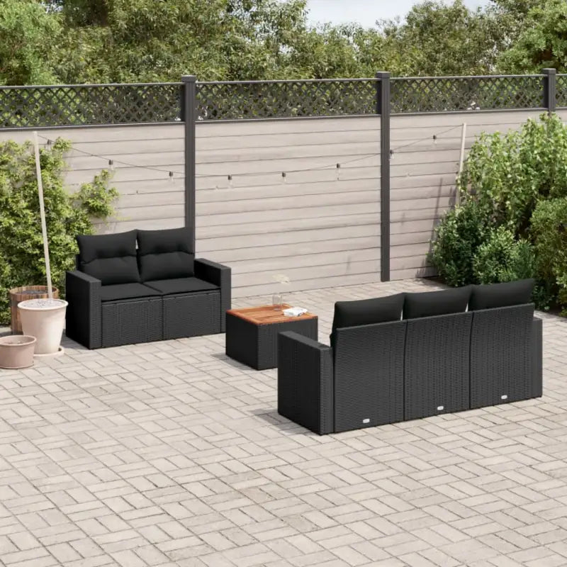 Zwarte tuinset met gepoedercoat staal en waterdichte tas voor buitengebruik - Zwart - Tuinsets