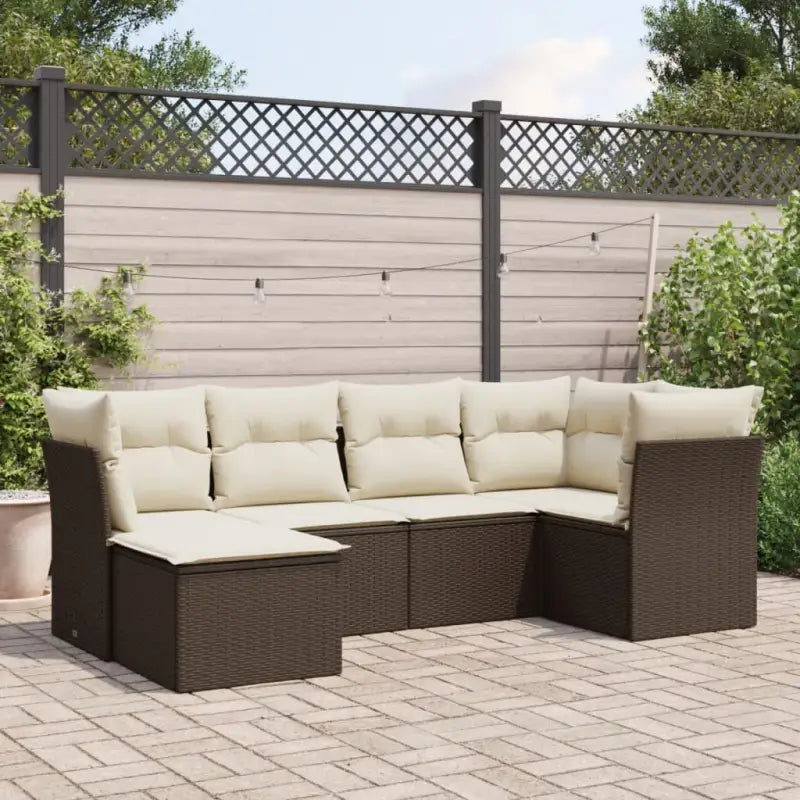 Zwarte tuinset met gepoedercoat staal en waterdichte tas - Bruin en crème / Zonder tafel - Tuinsets