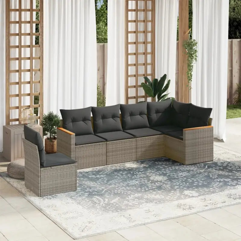 Zwarte tuinset met gepoedercoat staal en waterdichte tas voor buiten - Grijs / Zonder tafel - Tuinsets