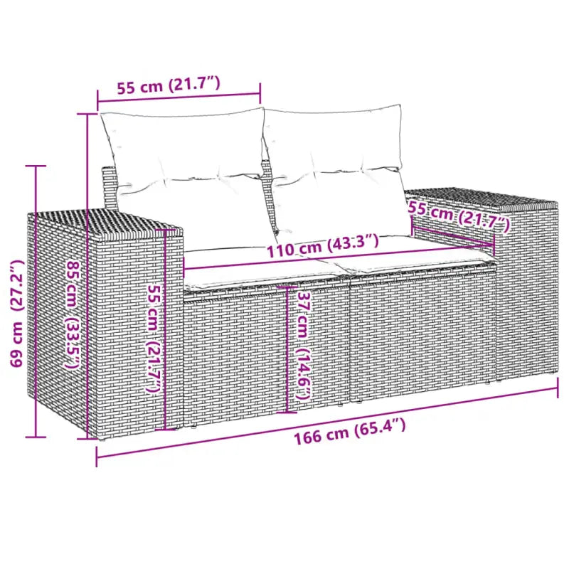 Zwarte tuinset met gepoedercoat staal voor comfortabel buiten genieten - Tuinsets