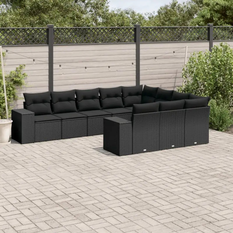 Zwarte tuinset met gepoedercoat staal voor comfortabel buiten genieten - Tuinsets