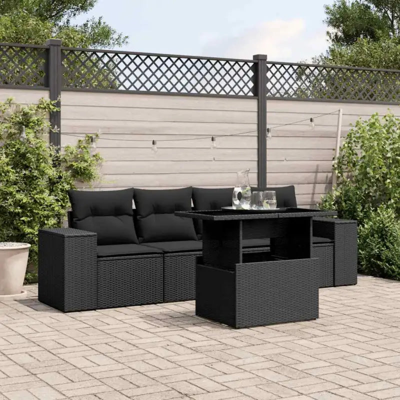 Zwarte tuinset met gepoedercoat staal voor comfortabel buiten genieten - Tuinsets