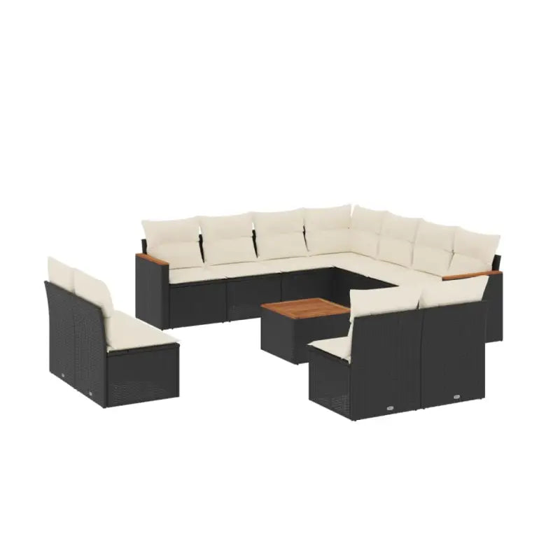 Zwarte tuinset met gepoedercoat staal voor comfortabel buiten zitten - Tuinsets