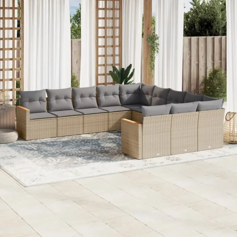 Zwarte tuinset van gepoedercoat staal voor terras en tuin ontspanning - Gemengd beige / Zonder tafel - Tuinsets
