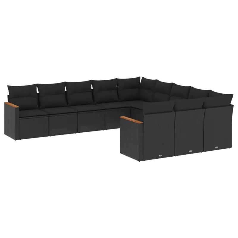 Zwarte tuinset van gepoedercoat staal voor terras en tuin ontspanning - Tuinsets