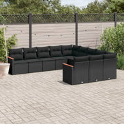 Zwarte tuinset van gepoedercoat staal voor terras en tuin ontspanning - Tuinsets