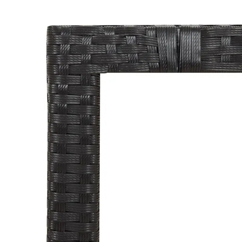 Zwarte tuintafelset met poly rattan materiaal en vulling voor elegant buitenplezier - Tuinsets