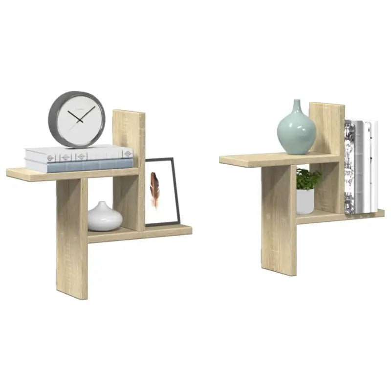 Zwevende schappen van bewerkt hout voor een stijlvolle muuropslag - Sonoma eiken / 38 x 12 x 38 cm / 1 - Wandplanken