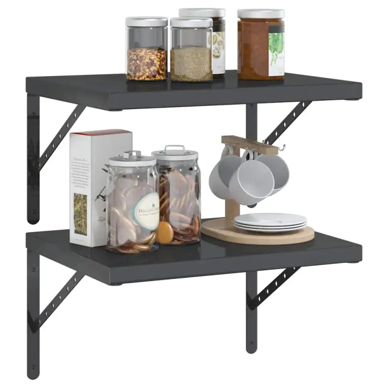 Zwevende wandplank van roestvrijstaal voor diverse ruimtes - Wandplanken